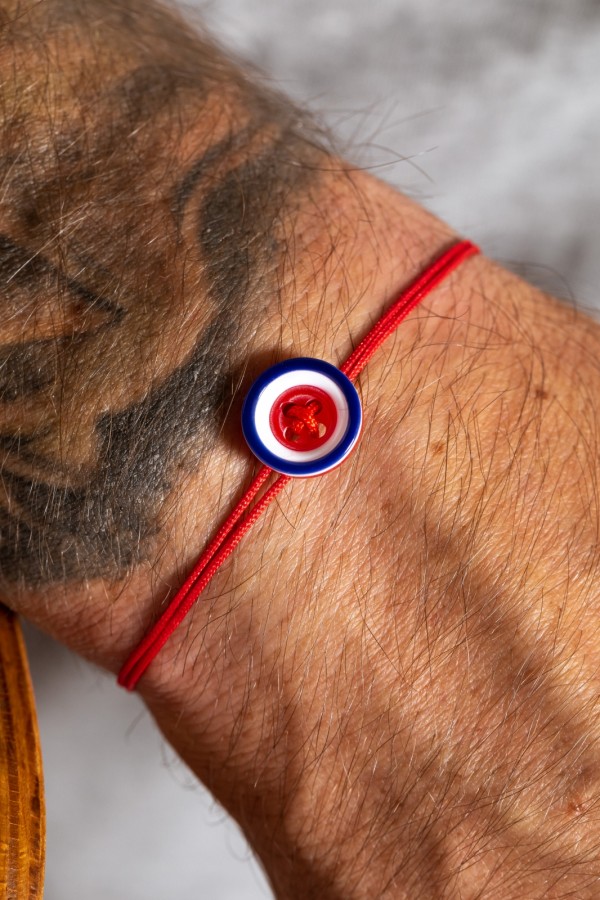 Bracelet bouton le petit franais du sud JULIEN 503 fil rouge 