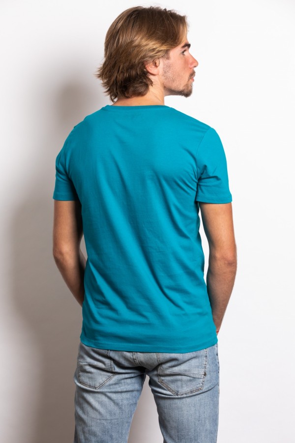  Tee shirt turquoise La petite 2CV surf dos 