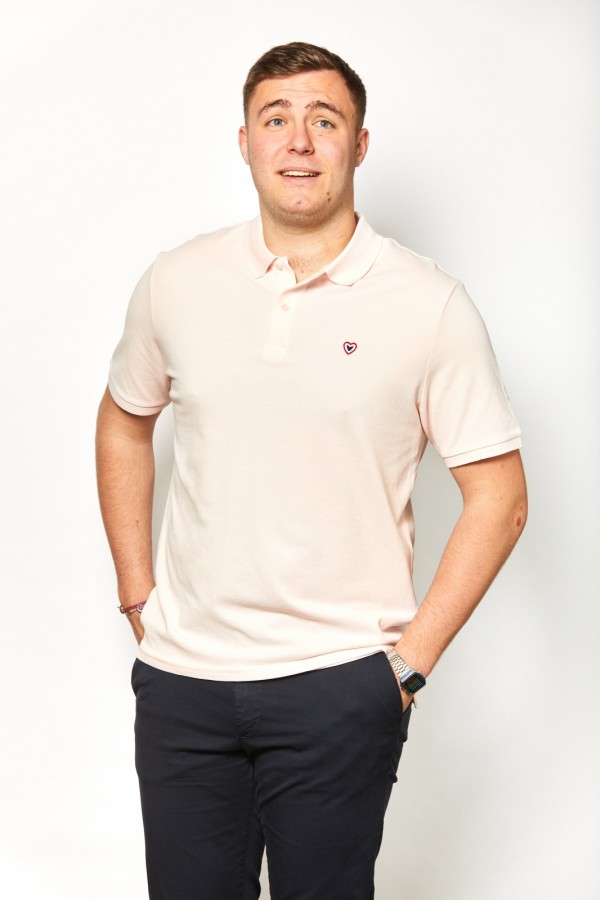 Polo rose ple CHARLES - 100% coton bio OEKO-TEX