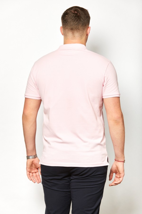 Polo rose CHARLES - Coton bio OEKO-TEX - Dos