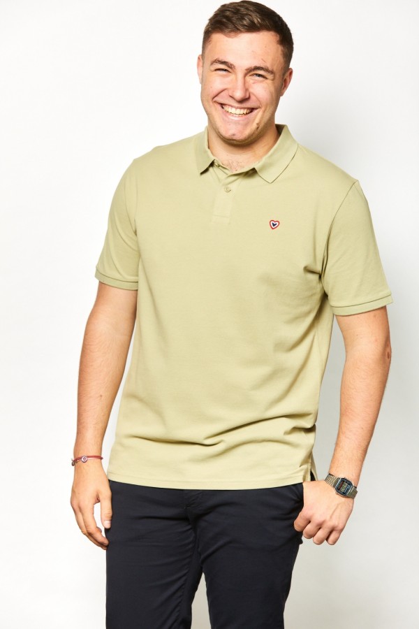  Polo sauge CHARLES - 100% coton bio OEKO-TEX face 