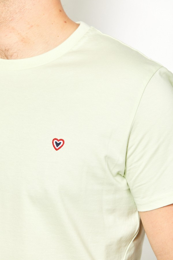  Tee Shirt col rond Vert Tige Vincent dtails