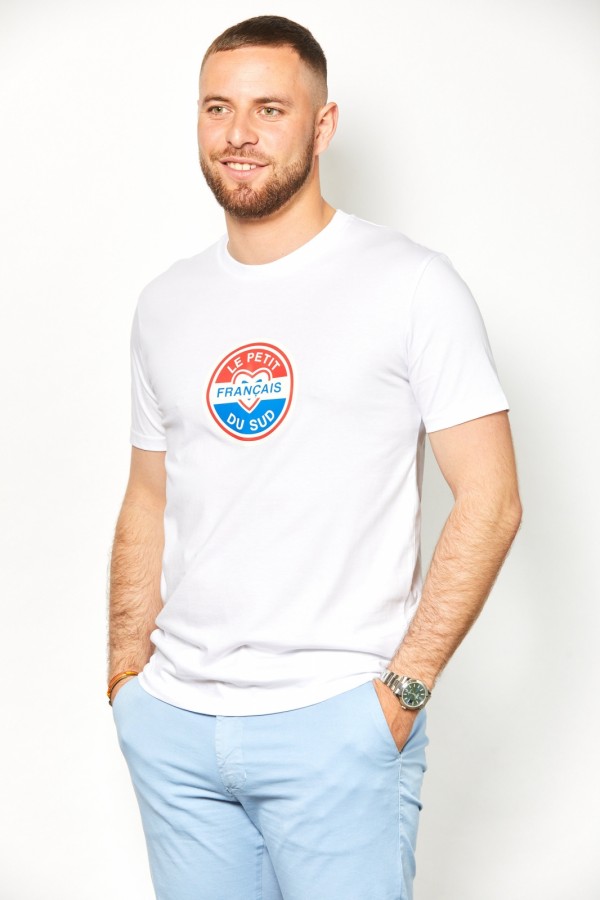 Tee-Shirt blanc patch 