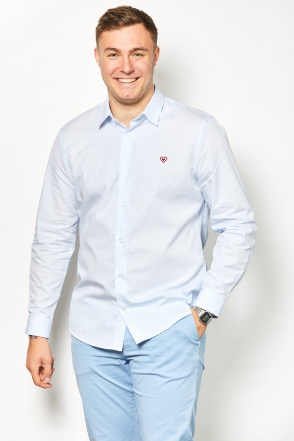  chemise fines rayures bleues ANTONIN