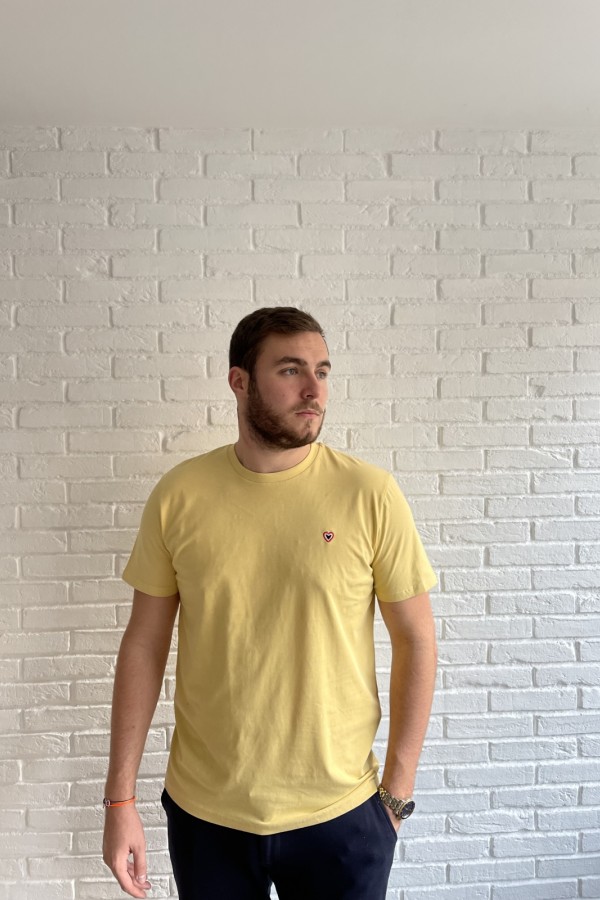 Tee Shirt col rond jaune