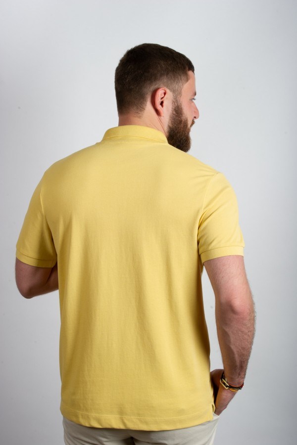 Polo jaune CHARLES - 100% coton bio OEKO-TEX - Dos