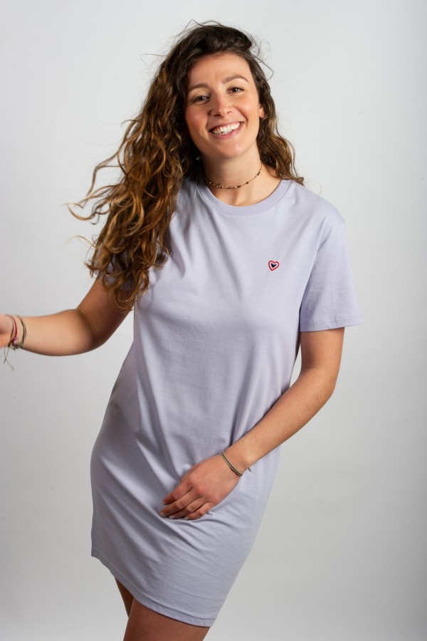 Robe t-shirt bleu ciel