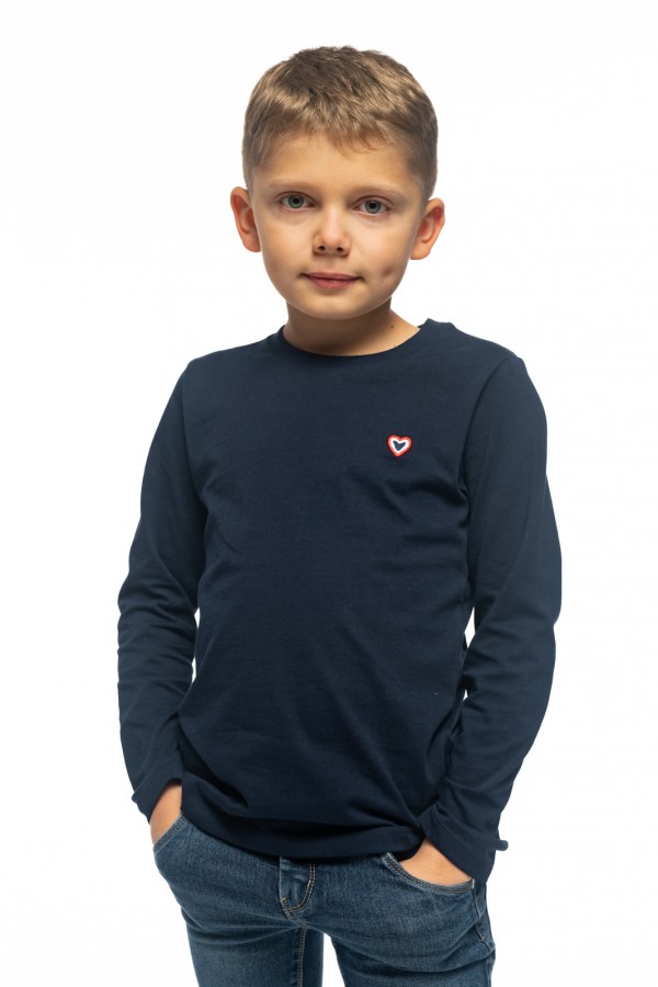 Tee shirt manches longues marine enfant 