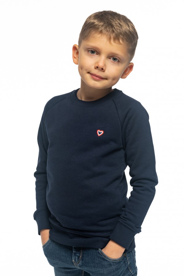 Sweat col rond marine enfant 