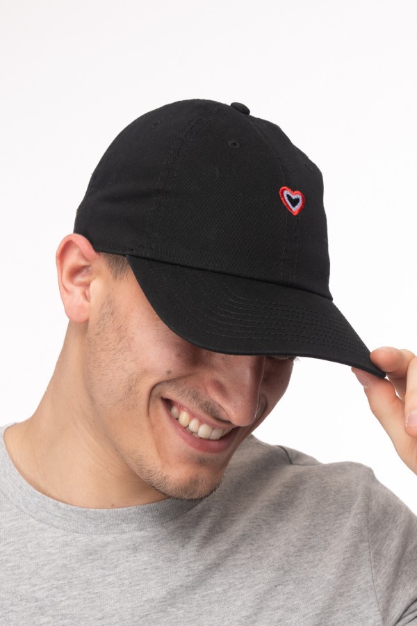 Casquette noire en coton