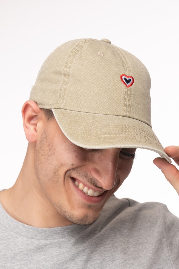 Casquette sauge dlav en coton