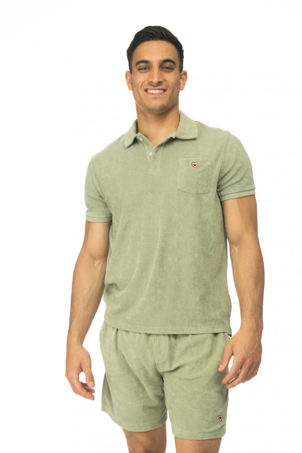 Polo ponge amande