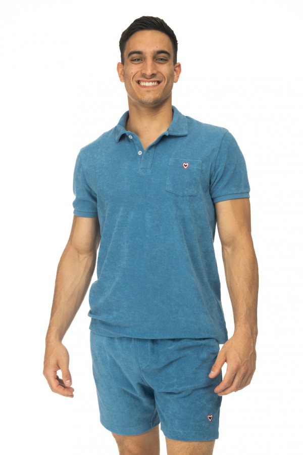 Polo ponge riviera blue