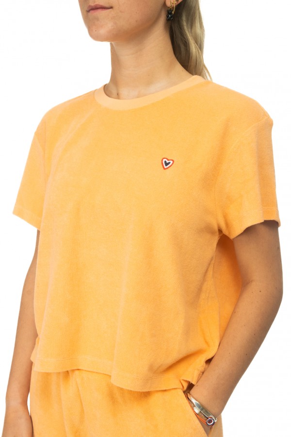 Tee-shirt éponge abricot