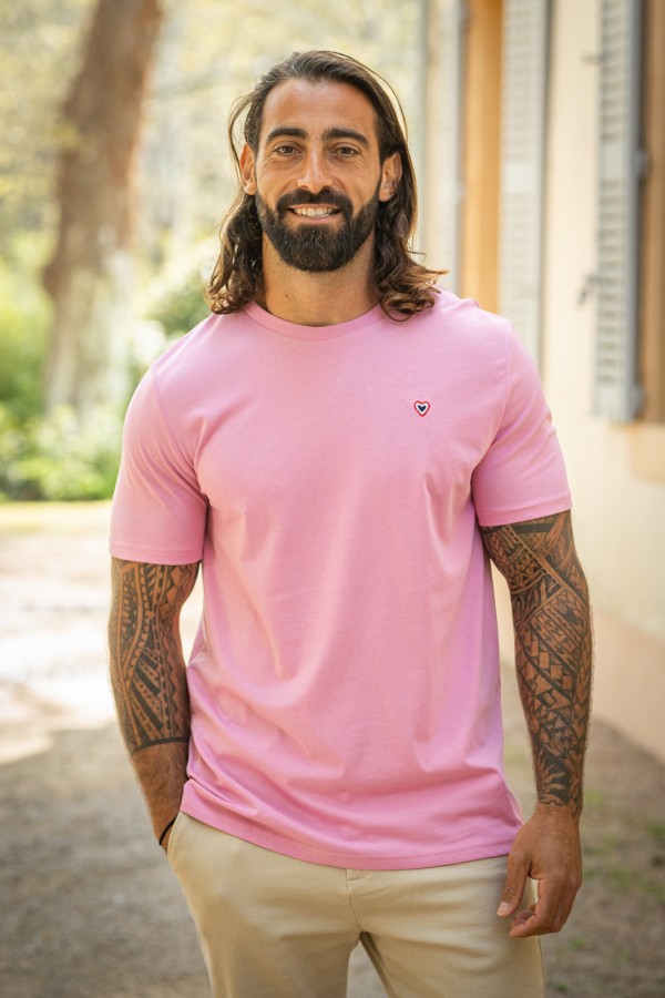 Tee-shirt rose bonbon